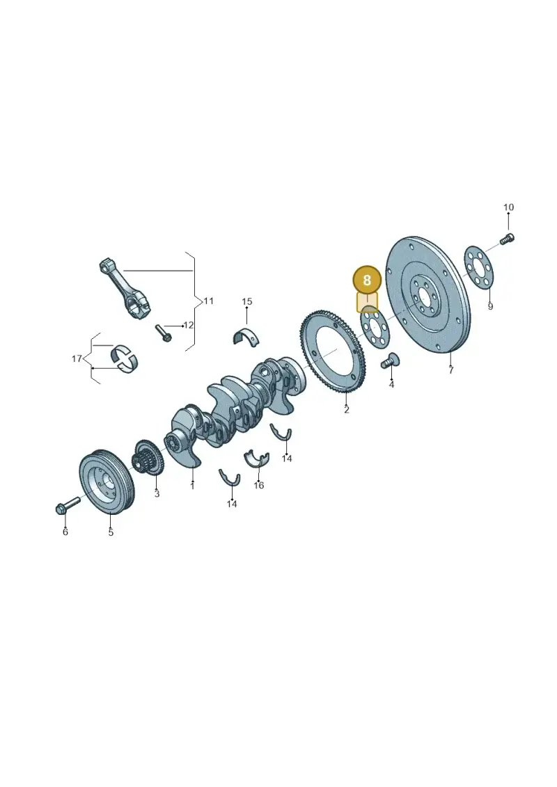 WHT007745A — Volkswagen Tiguan 2.0 4Motion (2017-2024) diagram 833105080, position 8