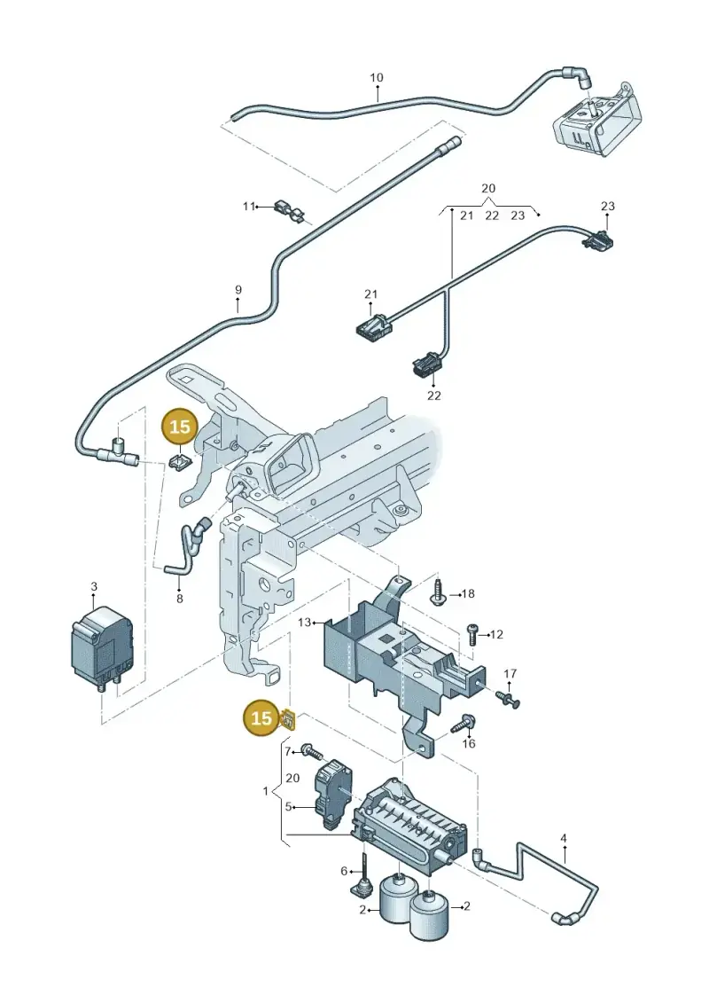 WHT007797 — Audi Q8 e-tron (2018-2025) diagram 586819150, position 15