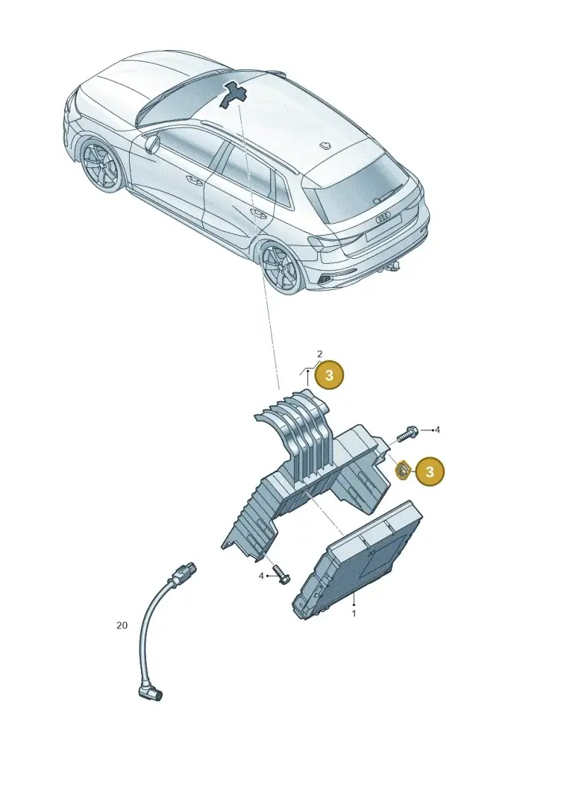 WHT007797 — Audi A3 Sportback (2019-2025) diagram 596035400, position 3