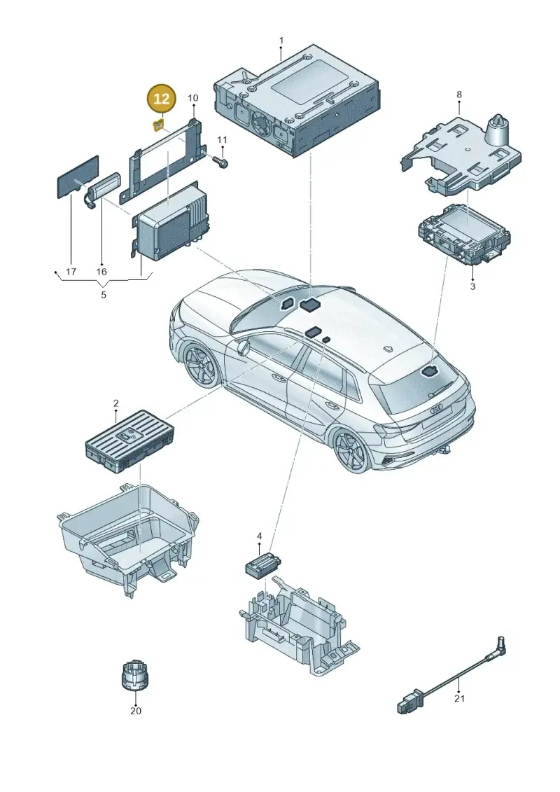 WHT007797 — Audi A3 Sportback (2019-2025) diagram 596035550, position 12