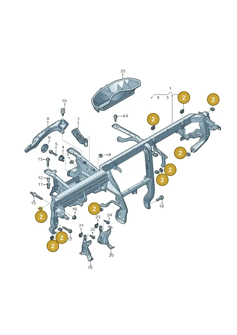 WHT007797 — Audi RS4 Avant (2017-2025) diagram 849857000, position 2