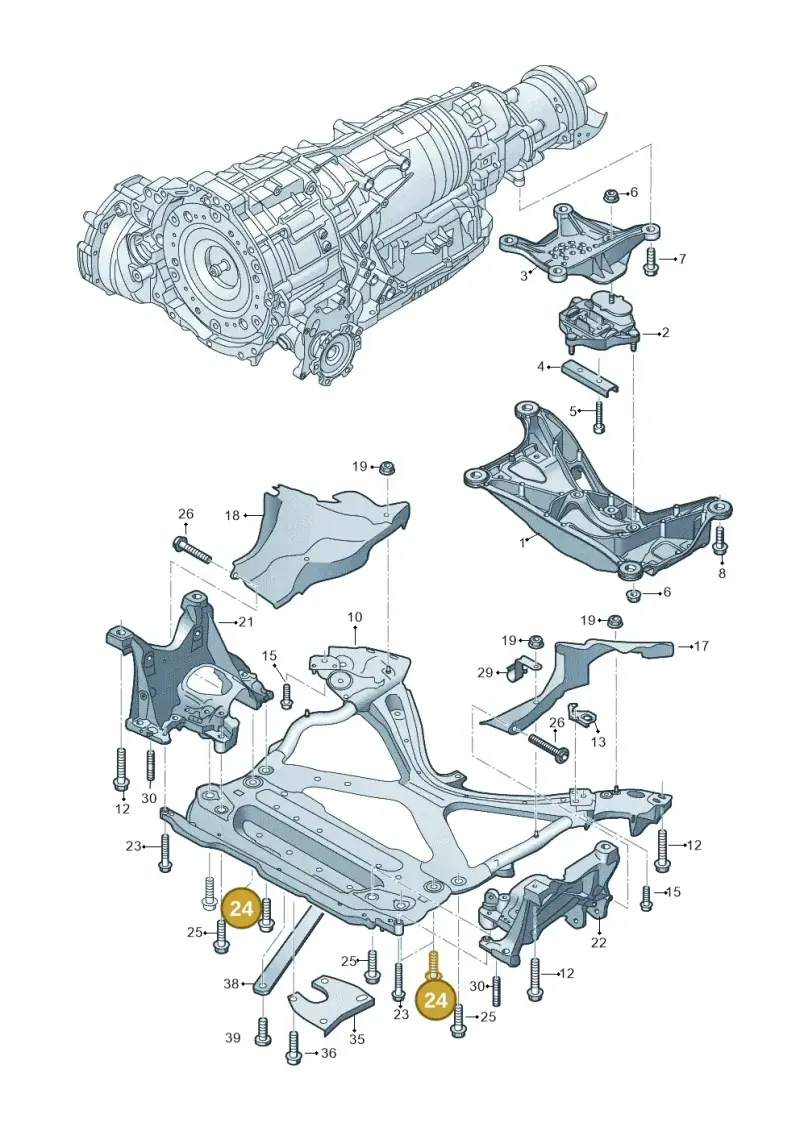 WHT007825 — Audi A5 Cabriolet (2016-2025) diagram 848399700, position 24