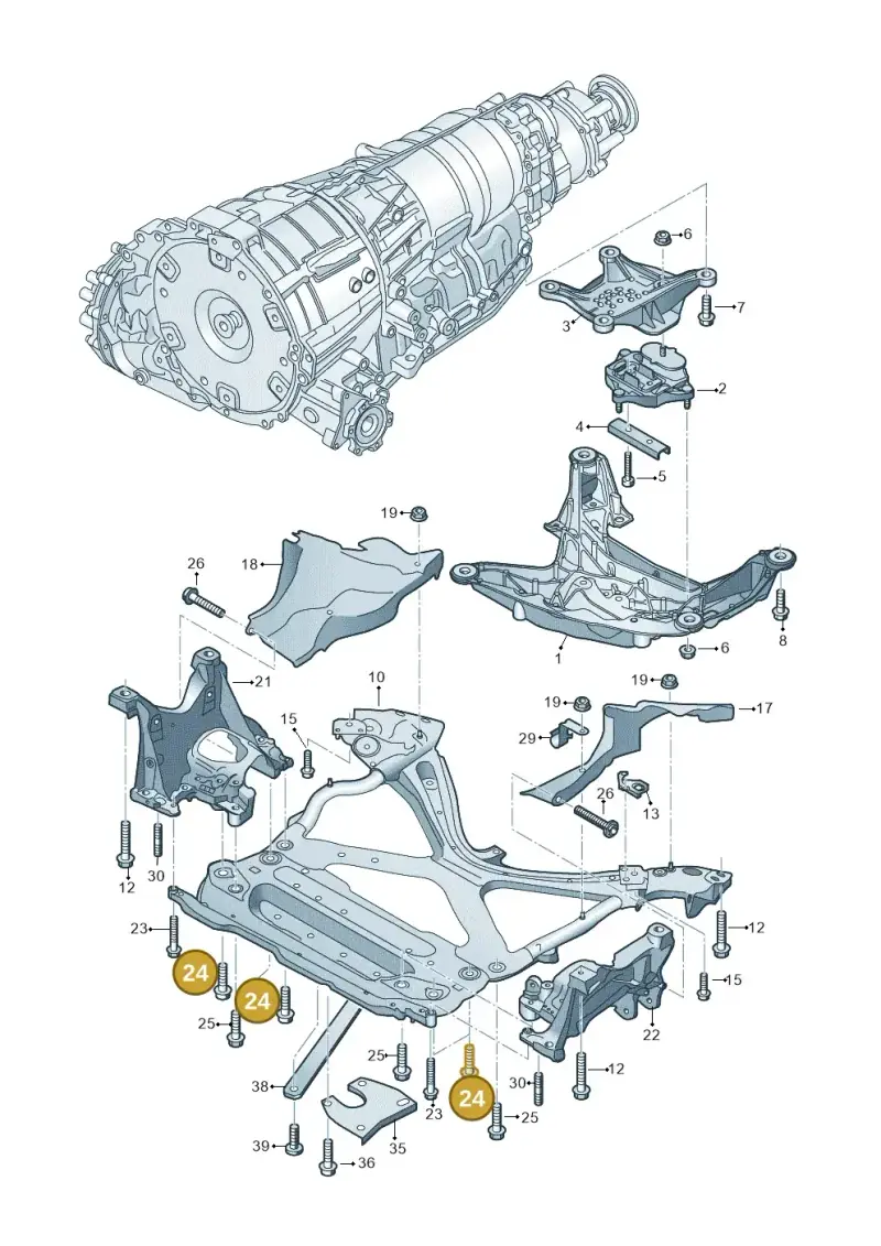 WHT007825 — Audi A5 Cabriolet (2016-2025) diagram 848399900, position 24
