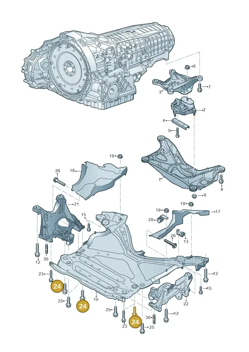 WHT007825 — Audi A5 Sportback (2016-2025) diagram 849399400, position 24