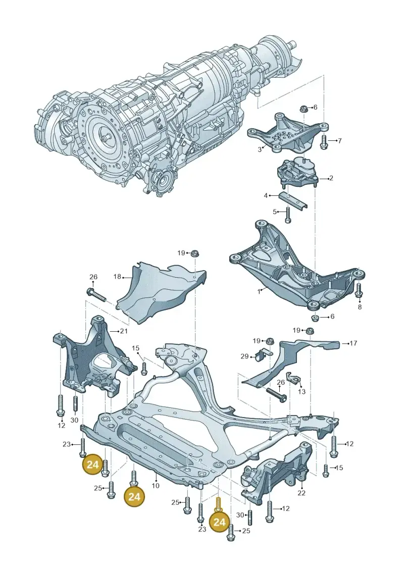 WHT007825 — Audi A5 Sportback (2016-2025) diagram 849399700, position 24