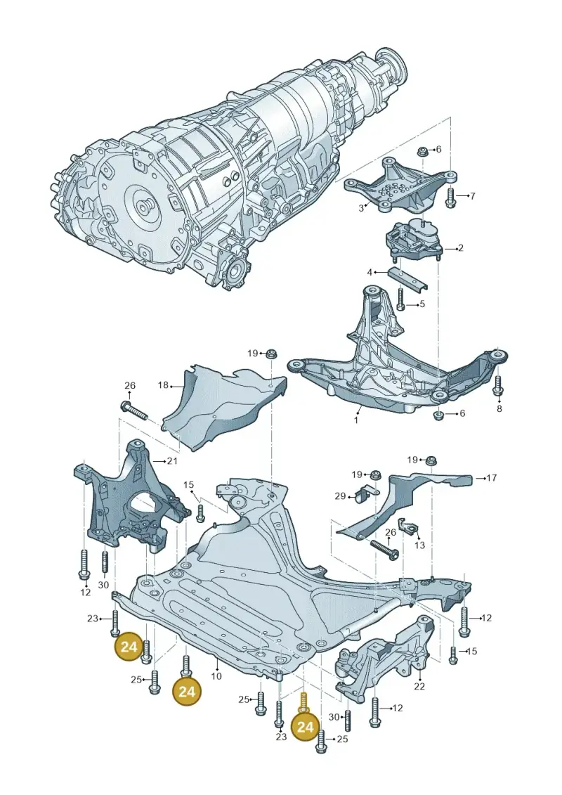 WHT007825 — Audi RS4 Avant (2017-2025) diagram 849399900, position 24