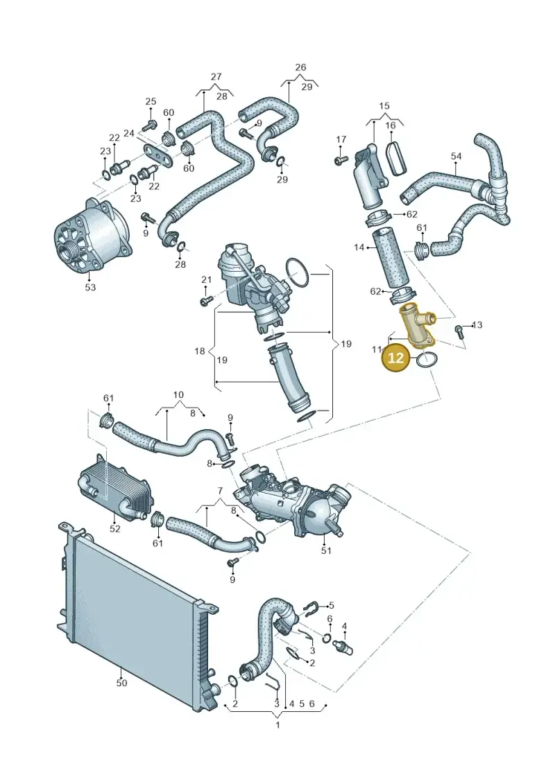 WHT007960A — Audi A8 (2013-2018) diagram 696121510, position 12
