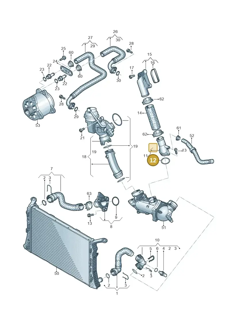 WHT007960A — Audi RS6 Avant (2013-2018) diagram 758121220, position 12