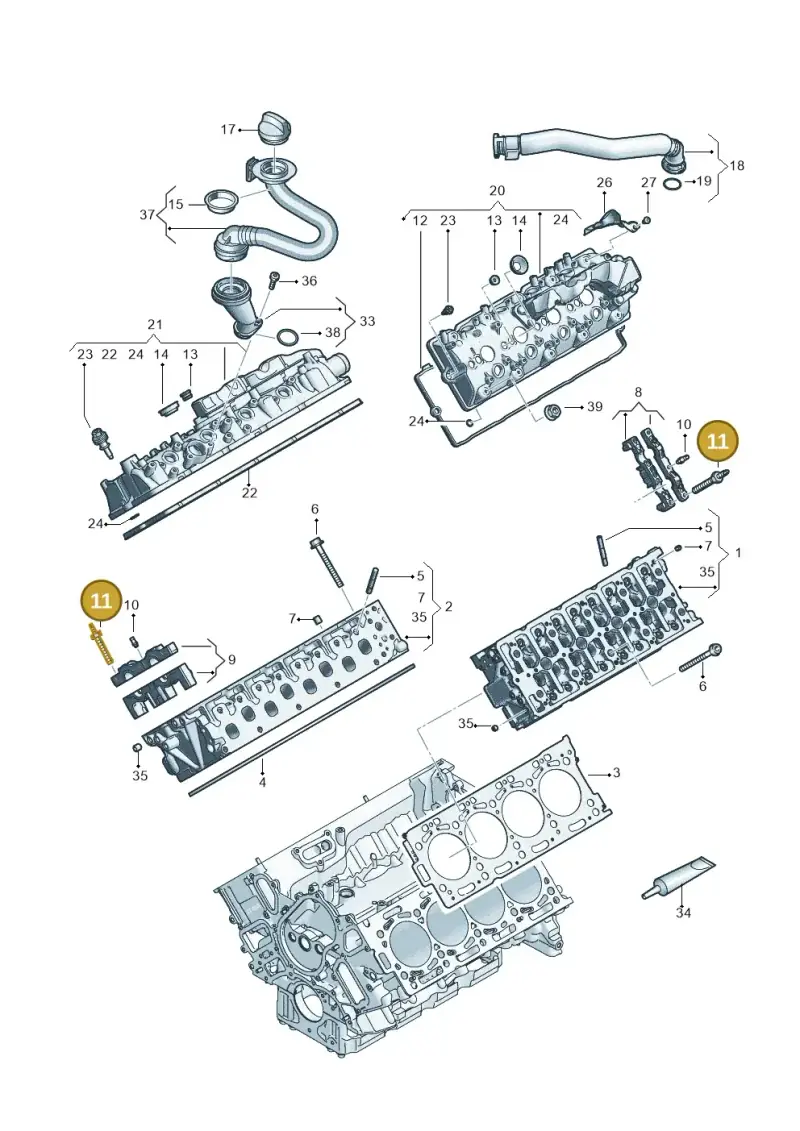 WHT008070 — Volkswagen Touareg (2017-2023) diagram 439103070, position 11