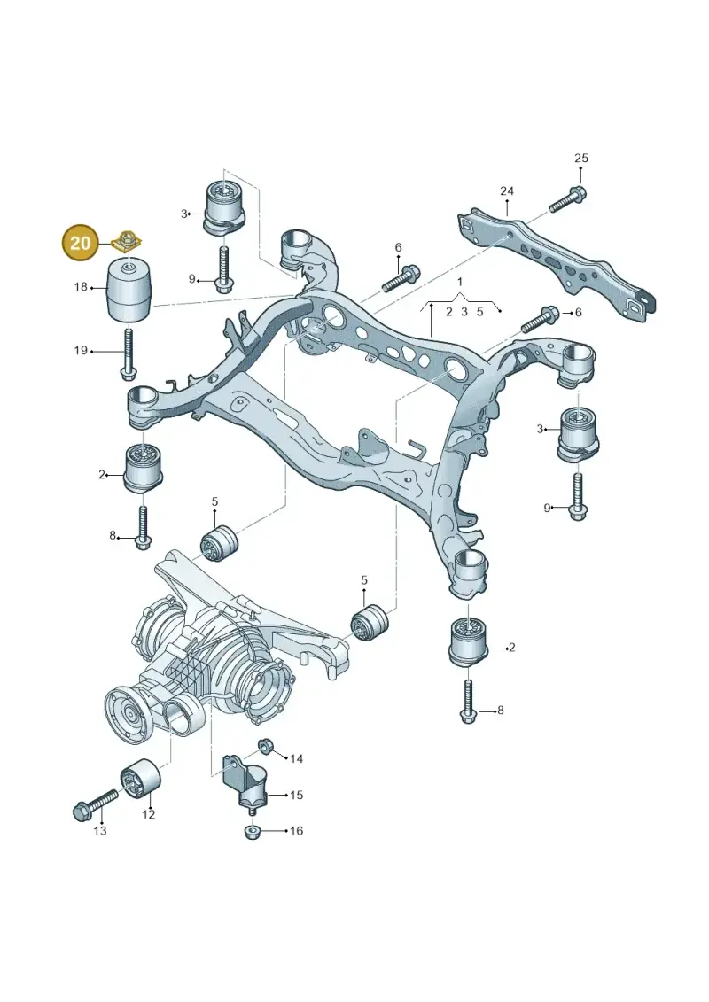 WHT008073A — Audi A8 (2017-2025) diagram 896505100, position 20