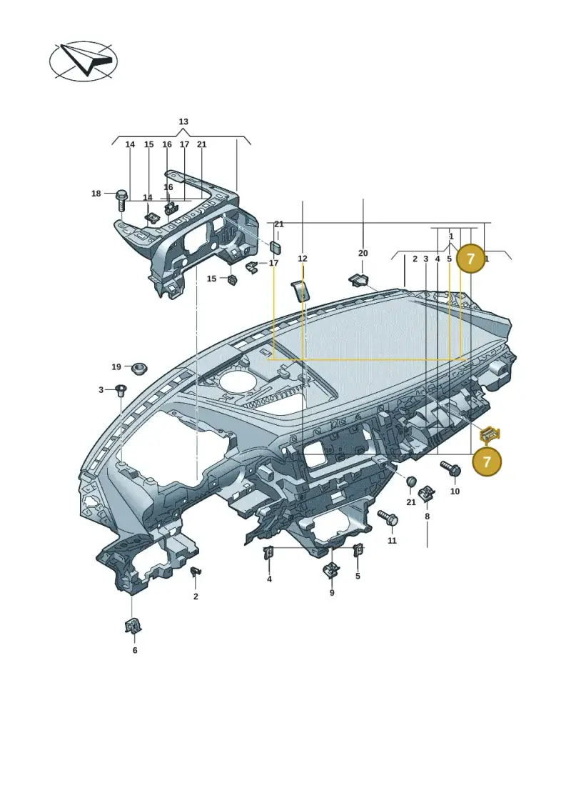 WHT008427 — Audi RS e-tron GT (2020-2025) diagram 4j1857100, position 7