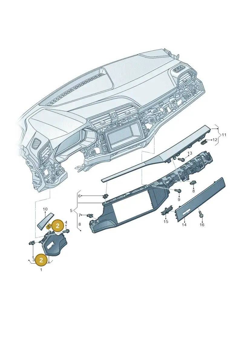 WHT008427 — Audi RS Q3 Sportback (2019-2024) diagram 597857170, position 2