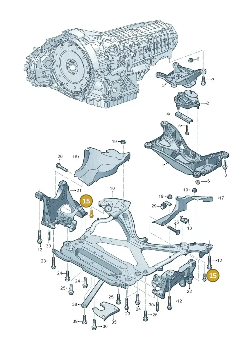 WHT008449 — Audi A5 Cabriolet (2016-2025) diagram 848399400, position 15