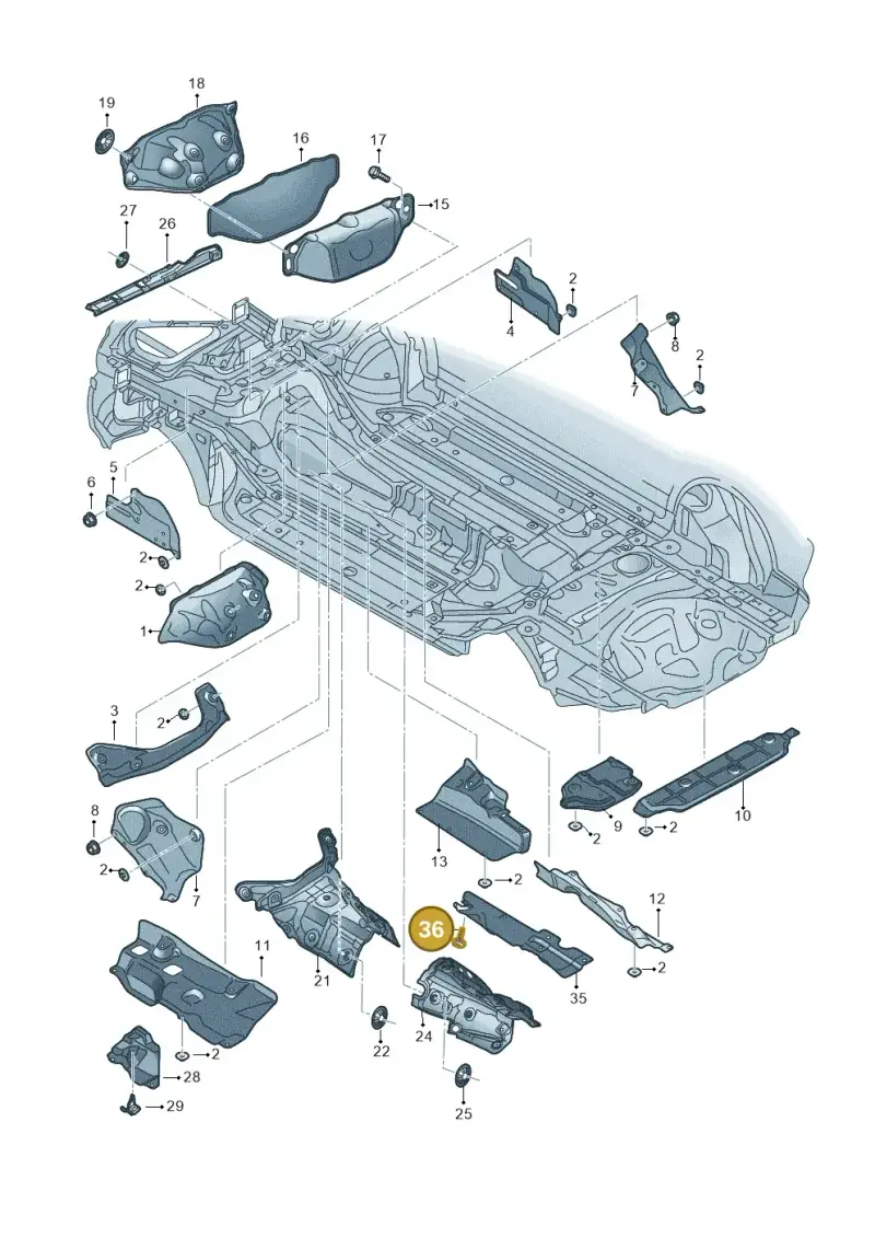 WHT008613 — Audi Q8 (2018-2025) diagram 429825010, position 36