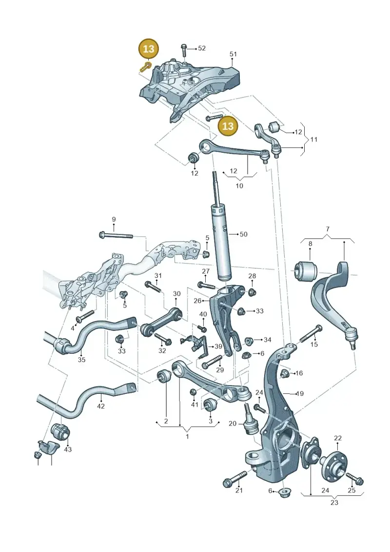 WHT008666 — Audi RS4 Avant (2017-2025) diagram 897407000, position 13