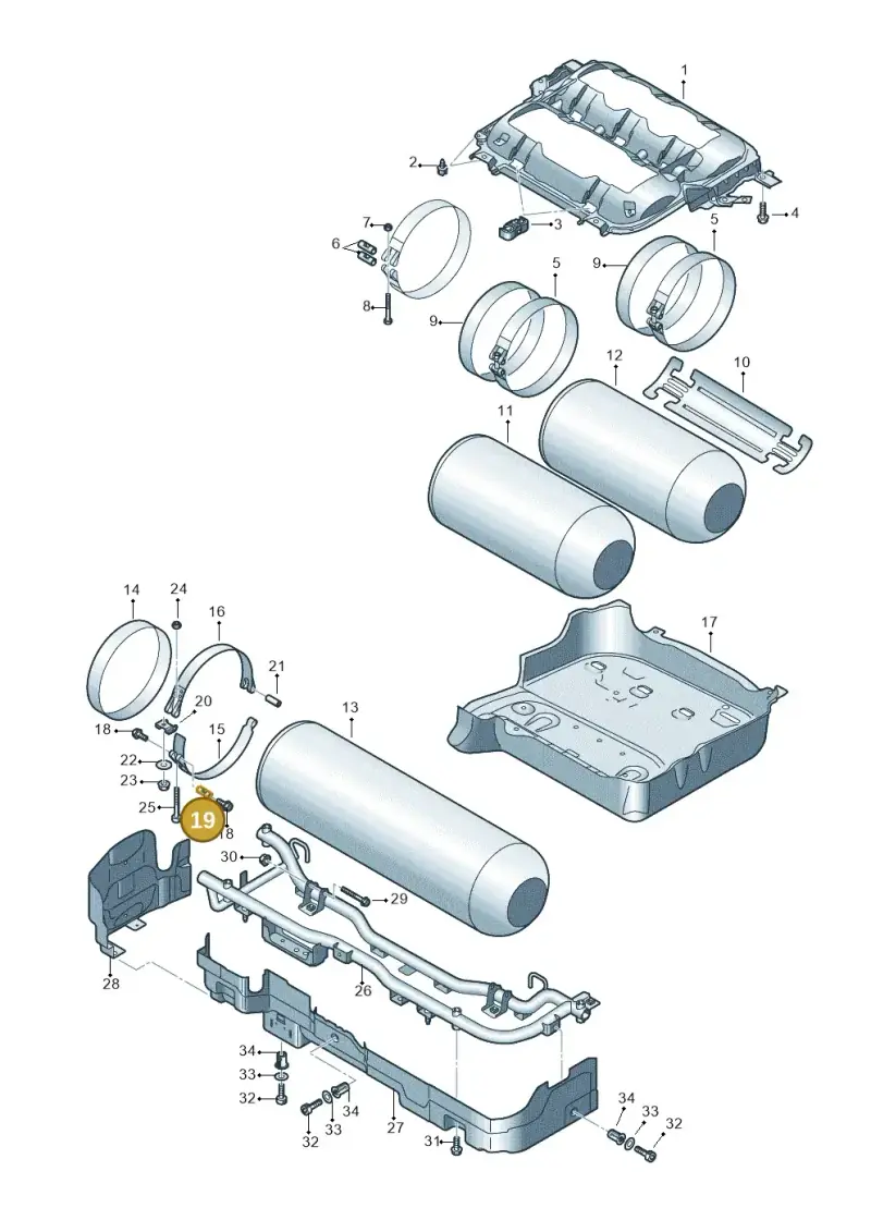 WHT008708 — Volkswagen Golf 2.0 (2016-2020) diagram 827201012, position 19