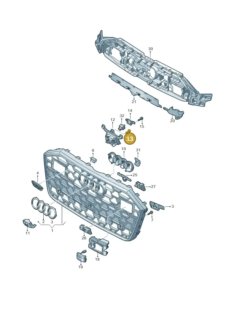 WHT008774 — Audi A6 (2018-2025) diagram 430853032, position 13