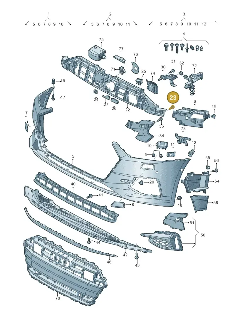 WHT008774 — Audi A7 Sportback (2018-2025) diagram 435807100, position 23