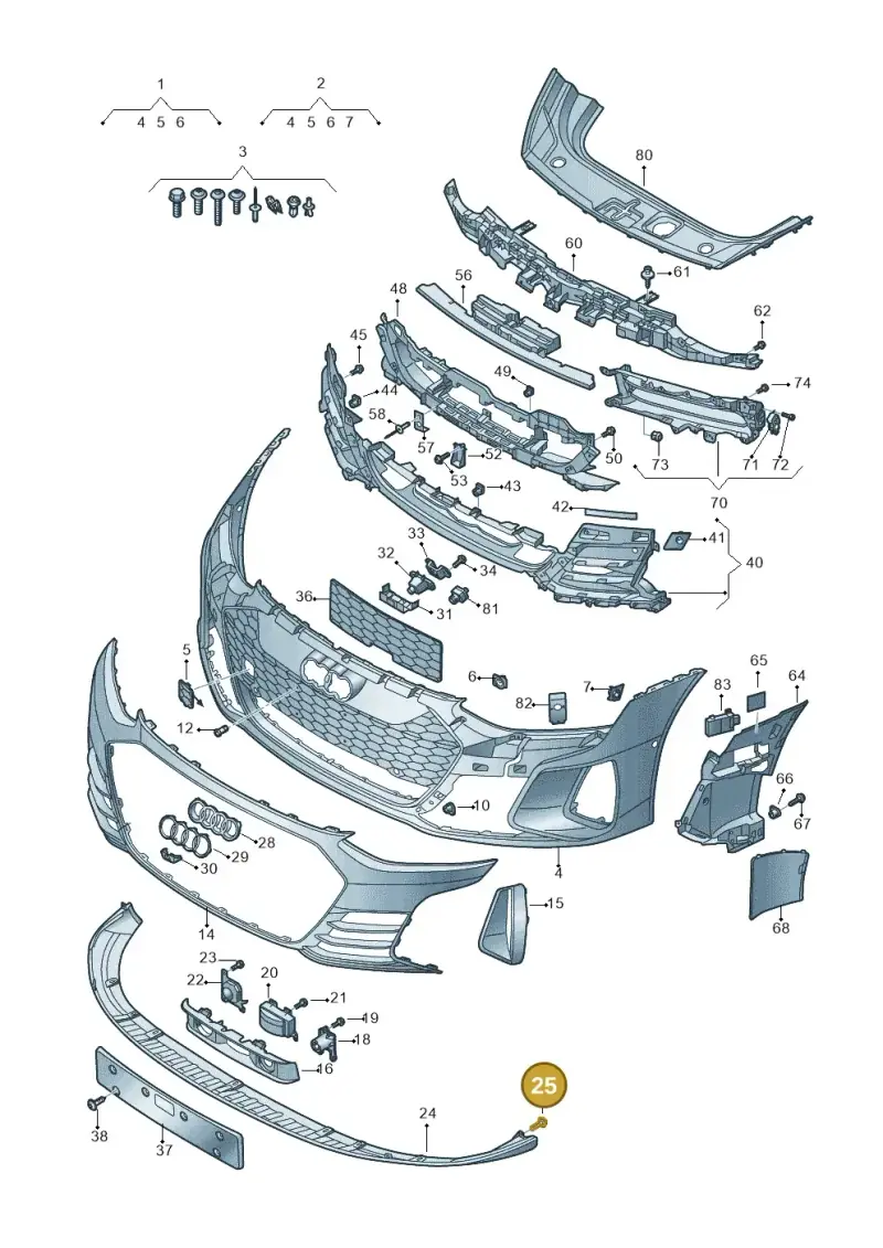 WHT008774 — Audi RS e-tron GT (2020-2025) diagram 4j1807100, position 25
