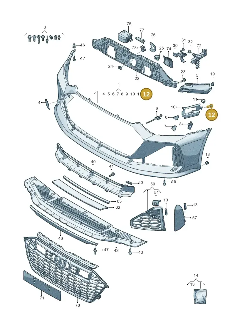 WHT008774 — Audi RS6 Avant (2019-2025) diagram 537807200, position 12