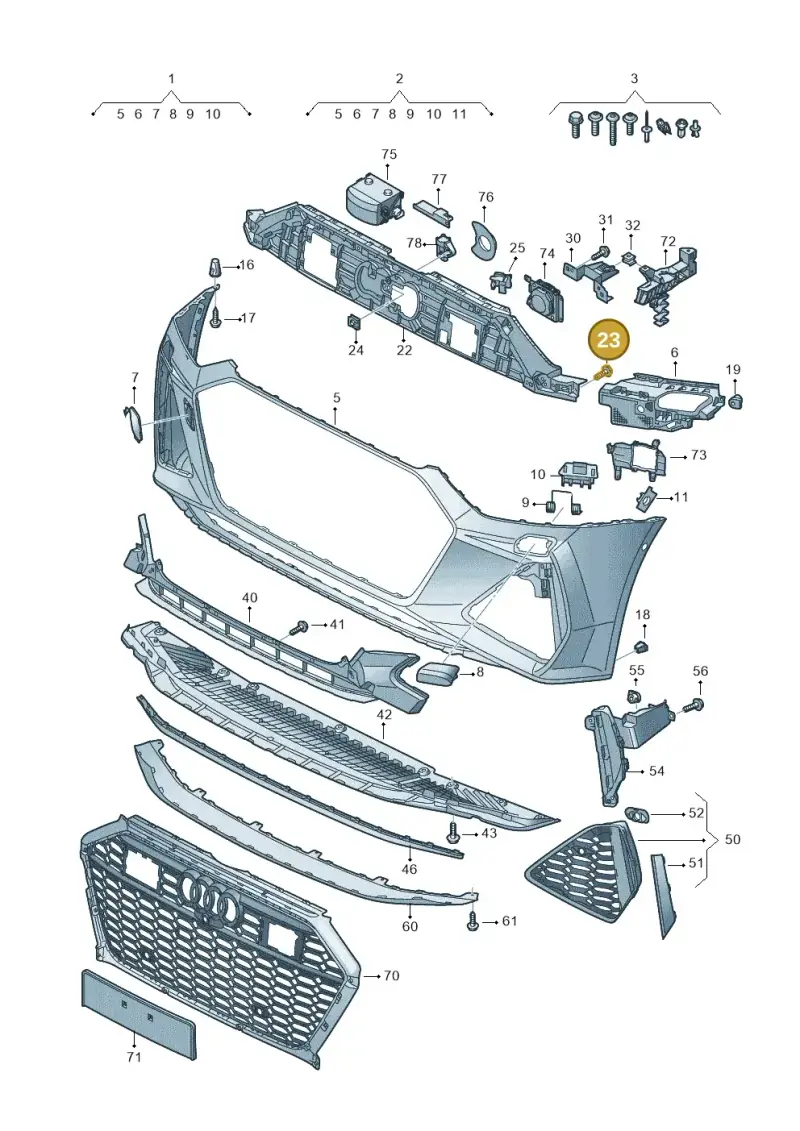 WHT008774 — Audi RS7 Sportback (2019-2025) diagram 538807100, position 23