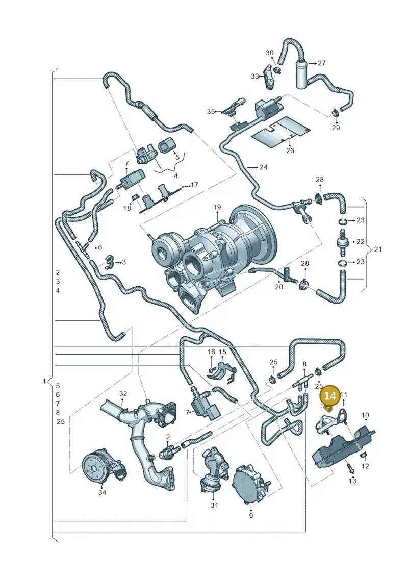 WHT008883 — Volkswagen Touareg (2017-2023) diagram 439133200, position 14