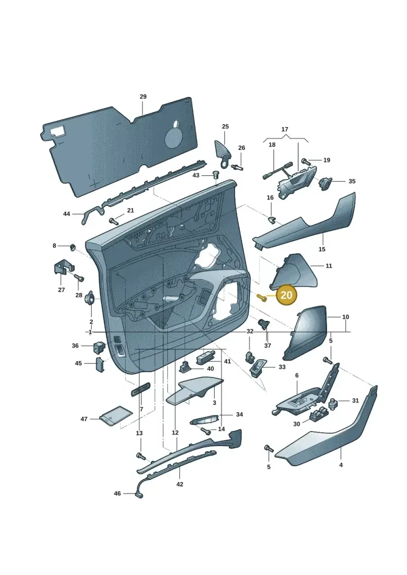 WHT008890 — Audi A7 (2021-) diagram 4kg867000, position 20