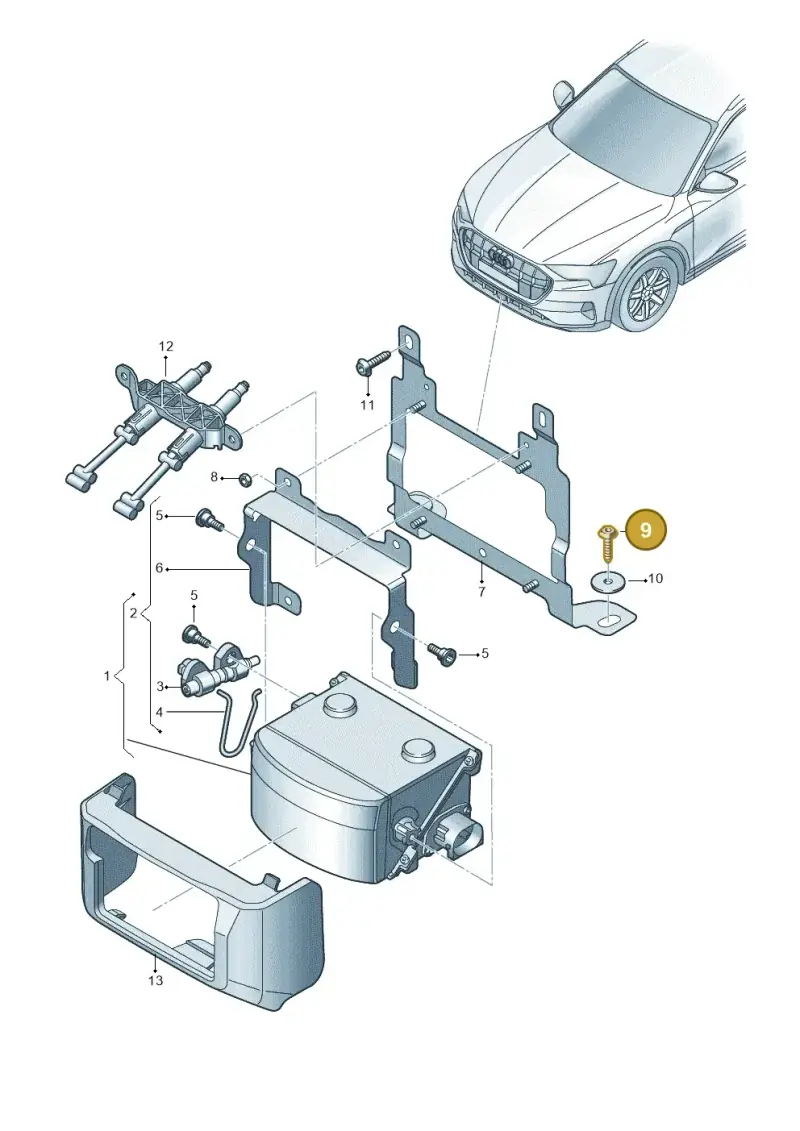 WHT008890 — Audi Q8 e-tron (2018-2025) diagram 586907639, position 9