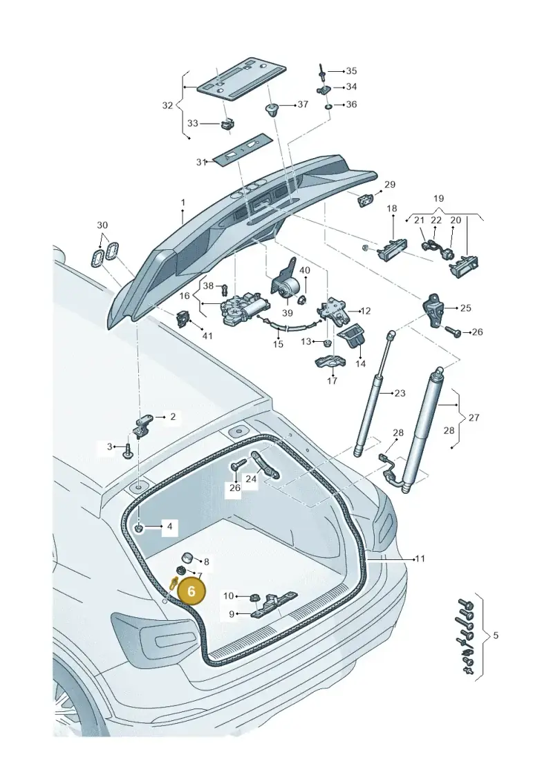 WHT009012A — Audi Q2 (2016-2025) diagram 803827000, position 6