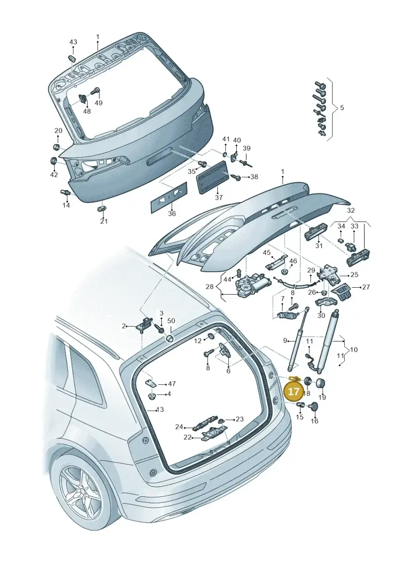 WHT009012B — Audi Q5 (2016-2025) diagram 896827000, position 17