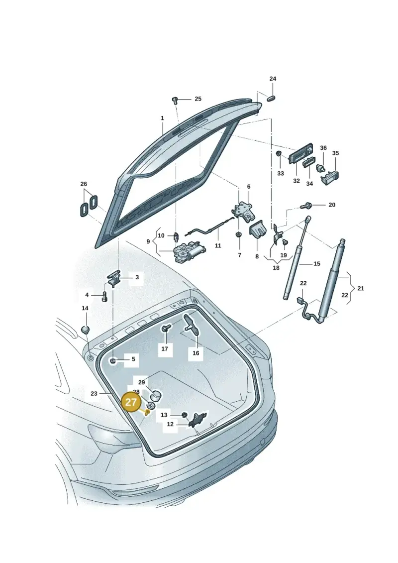 WHT009012B — Audi Q5 e-tron (2021-) diagram 89d827000, position 27
