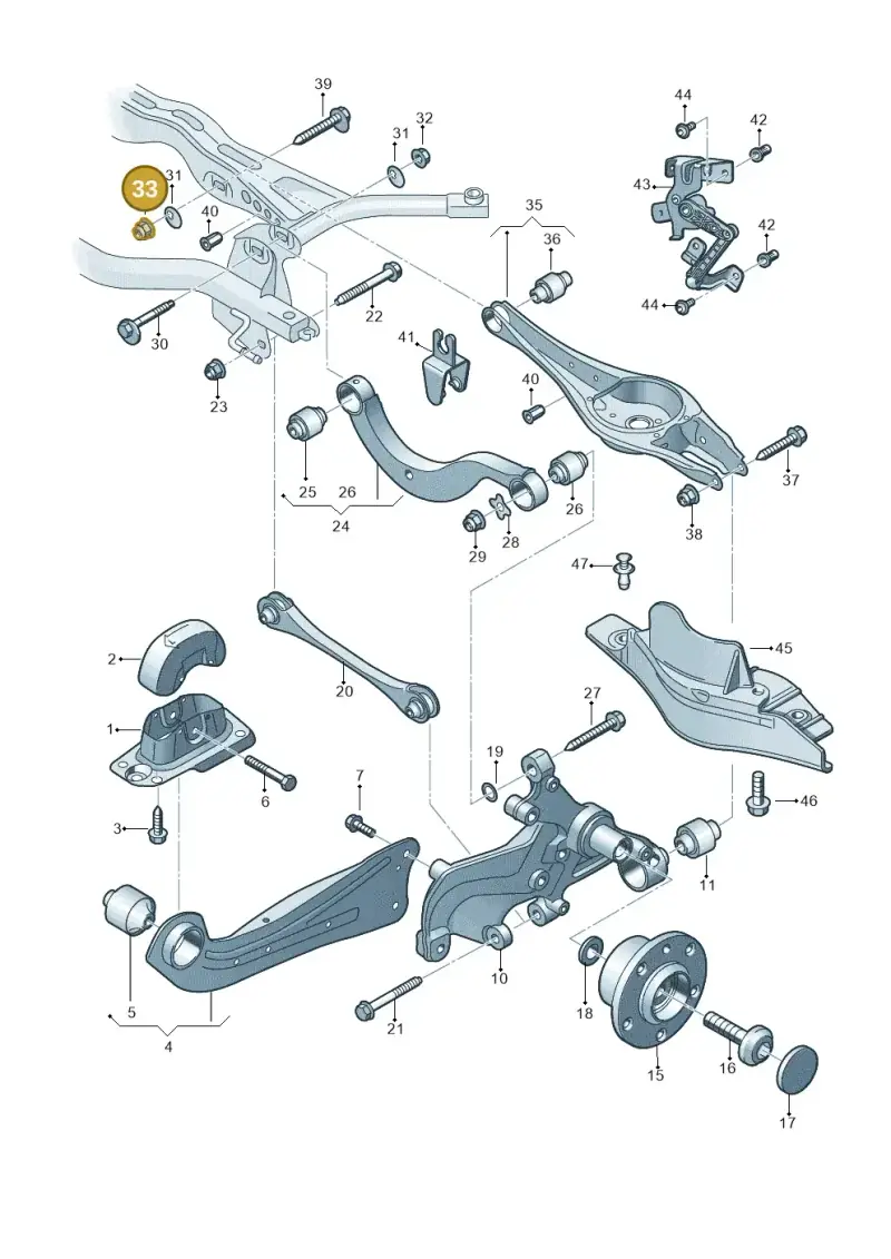 WHT009208 — Volkswagen Golf 2.0 BlueMotion (2019-2024) diagram 5h0505050, position 33