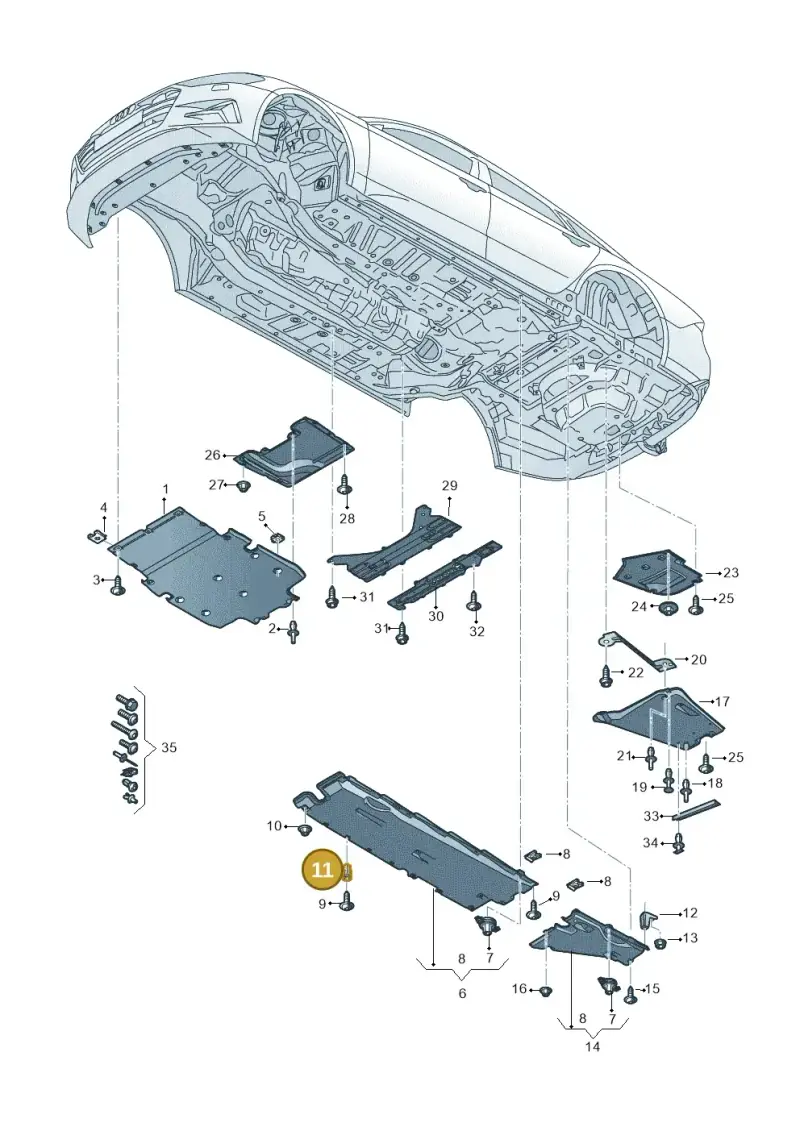 WHT011348 — Audi A6 (2018-2025) diagram 430825000, position 11