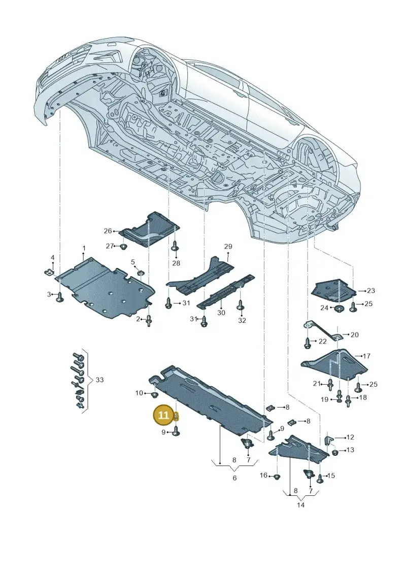 WHT011348 — Audi A7 Sportback (2018-2025) diagram 435825000, position 11