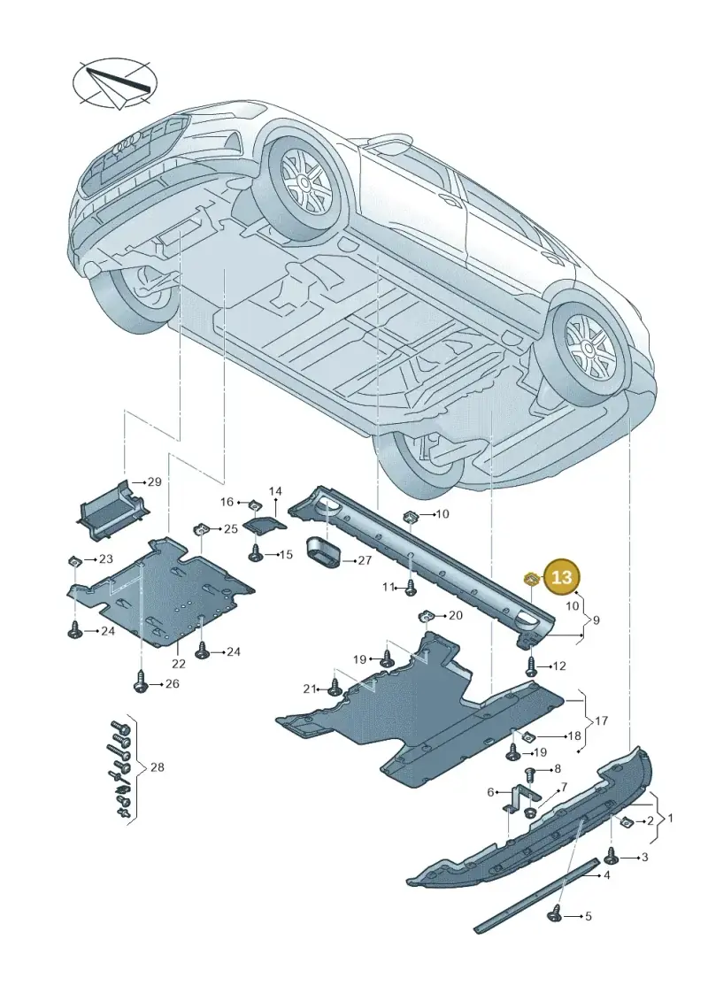 WHT011359 — Audi Q8 e-tron (2018-2025) diagram 586825000, position 13