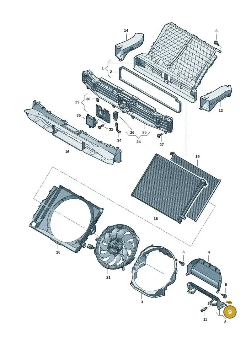WHT011359 — Audi Q6 e-tron (2023-2025) diagram f5s121990, position 9