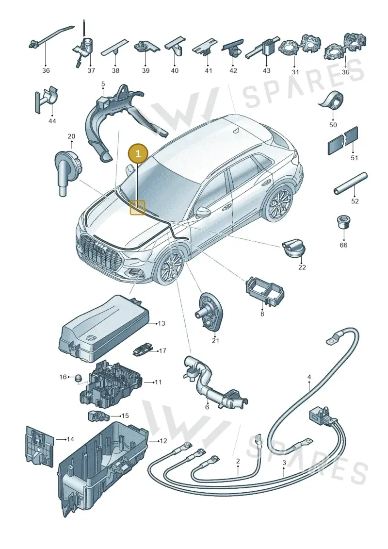 89A971072 — Audi Q4 Sportback (2021-2025) diagram 89a971850, position 1