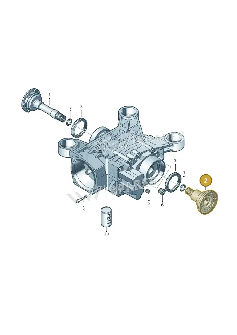 02D525355E Audi Flanged Shaft