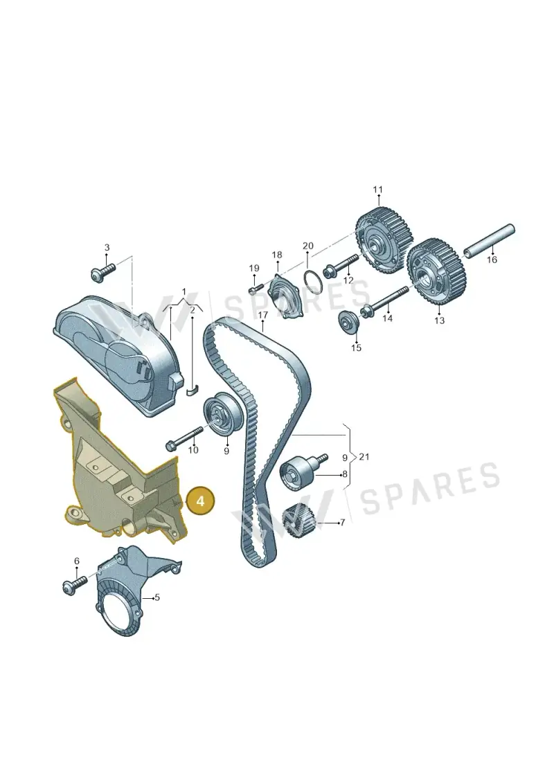 04E109130 Volkswagen Timing Belt Cover