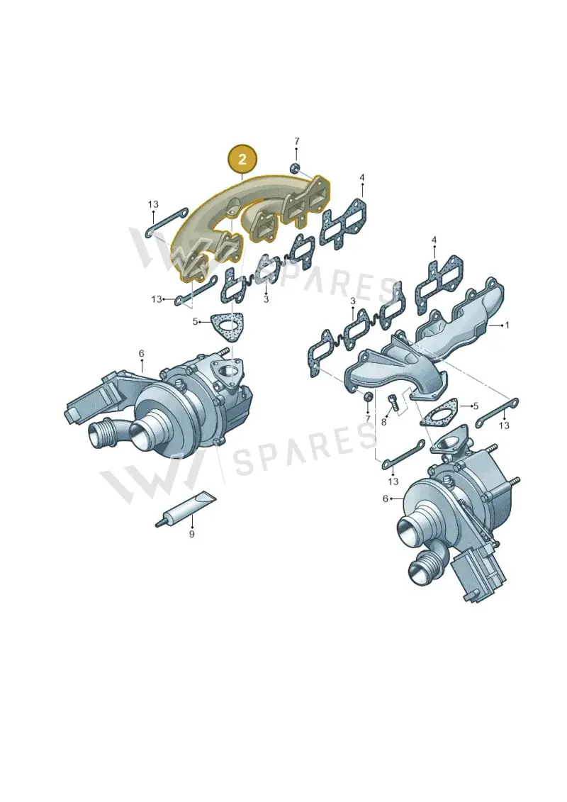 057253034BJ Volkswagen Exhaust Manifold