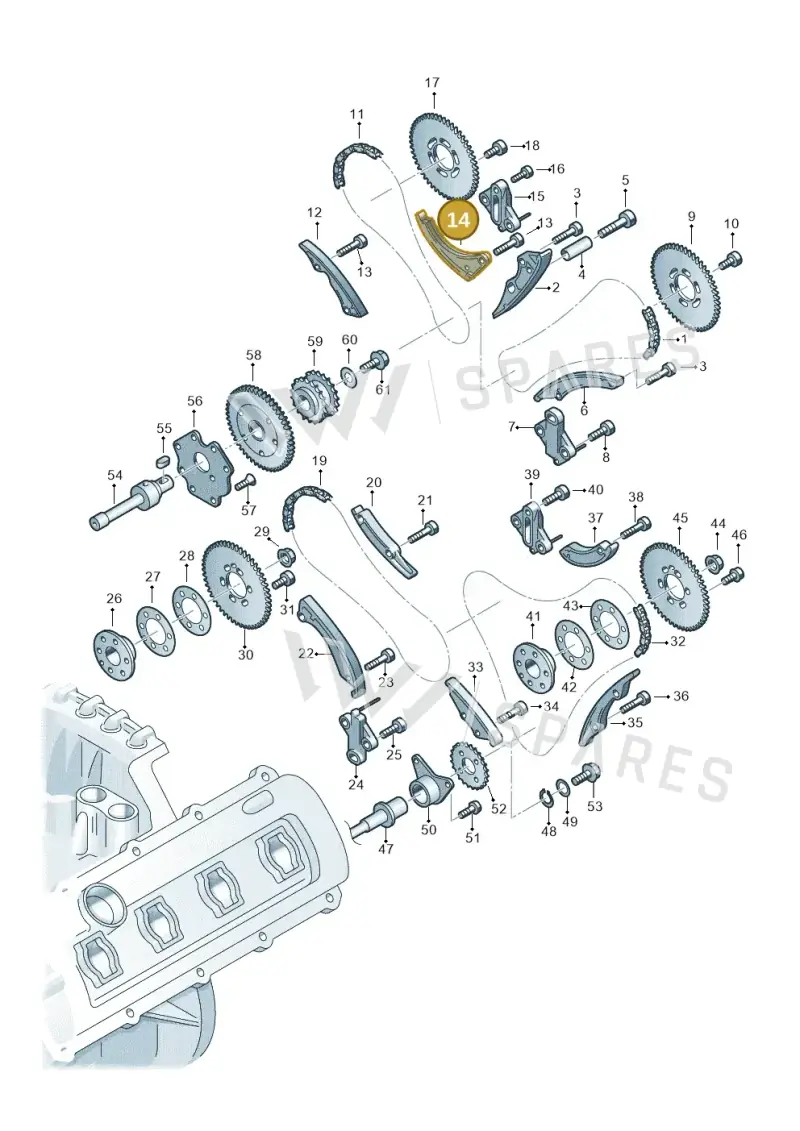 05A109509B Volkswagen Guide Rail