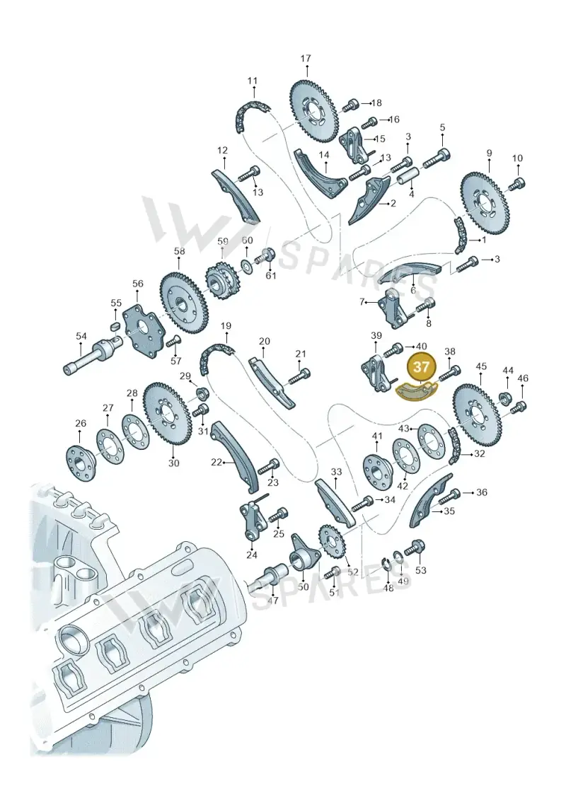 05A109517B Audi Timing Chain Guide Rail