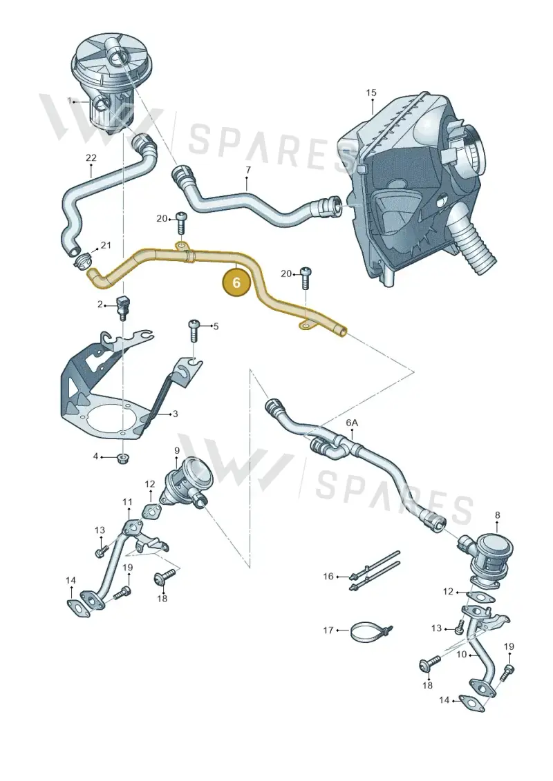 079131605BA Audi Connecting Pipe