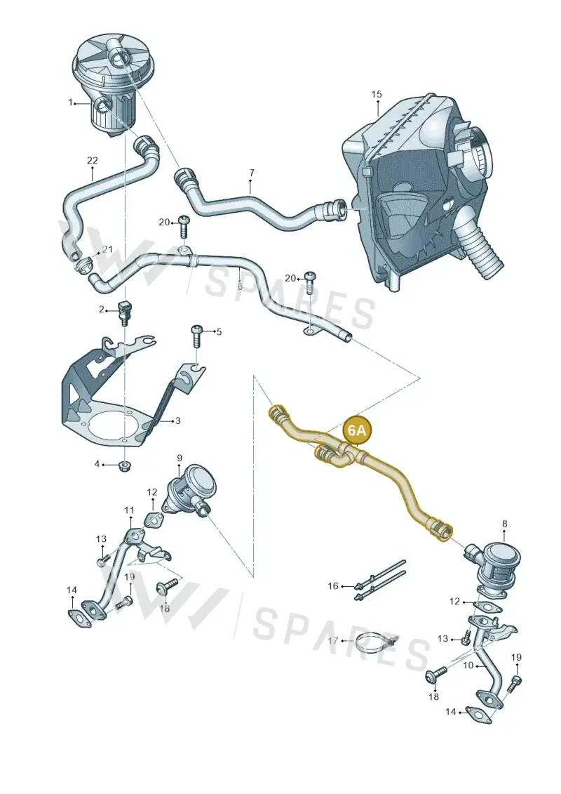 079131605Q Audi Connecting Hose