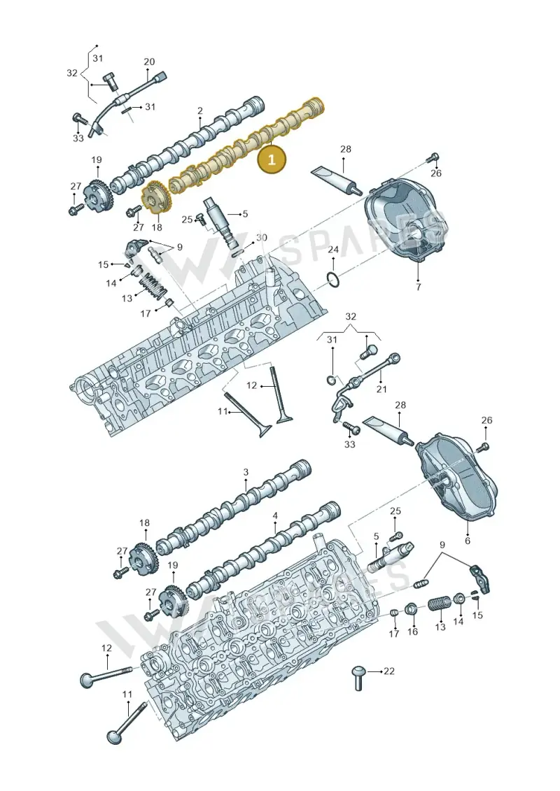 07L109101BQ Volkswagen Camshaft