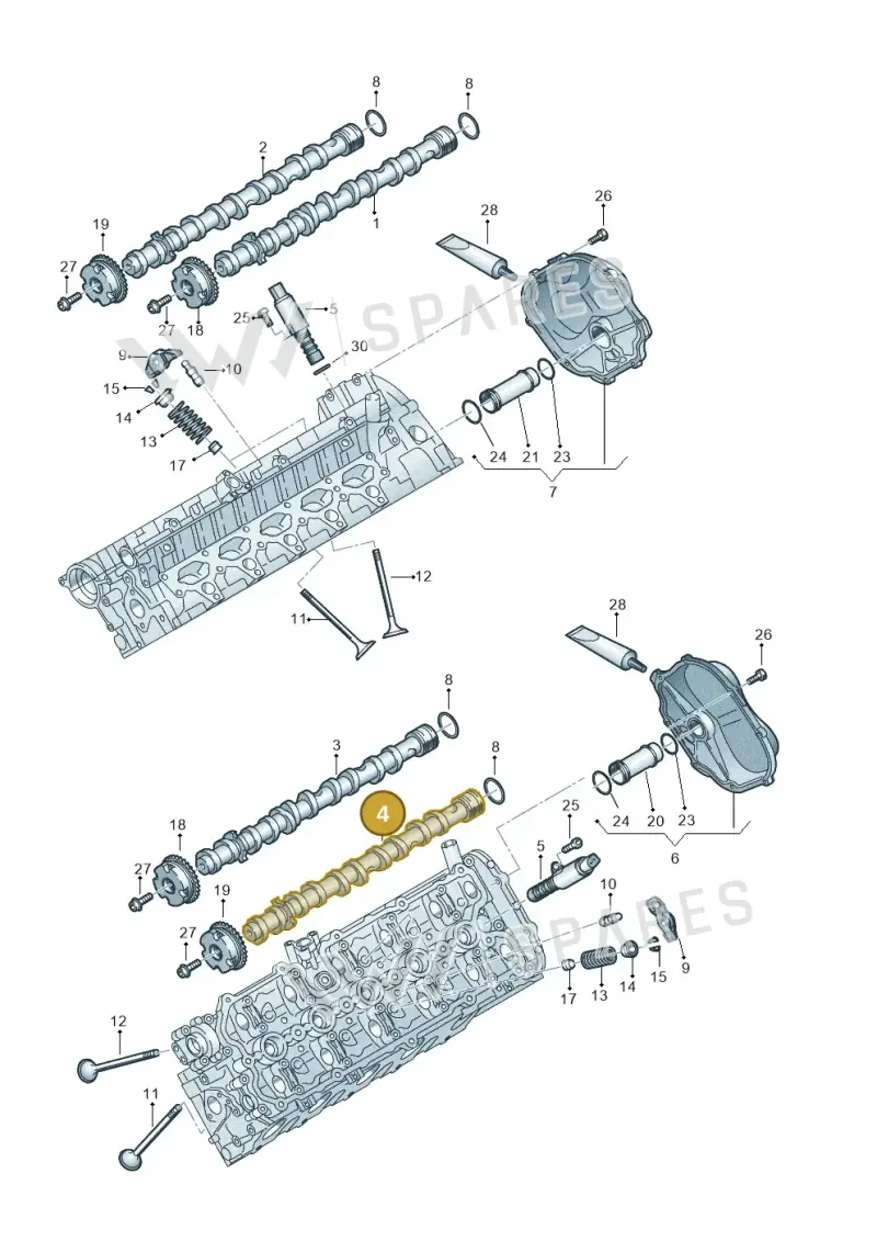 07L109104A Audi Camshaft