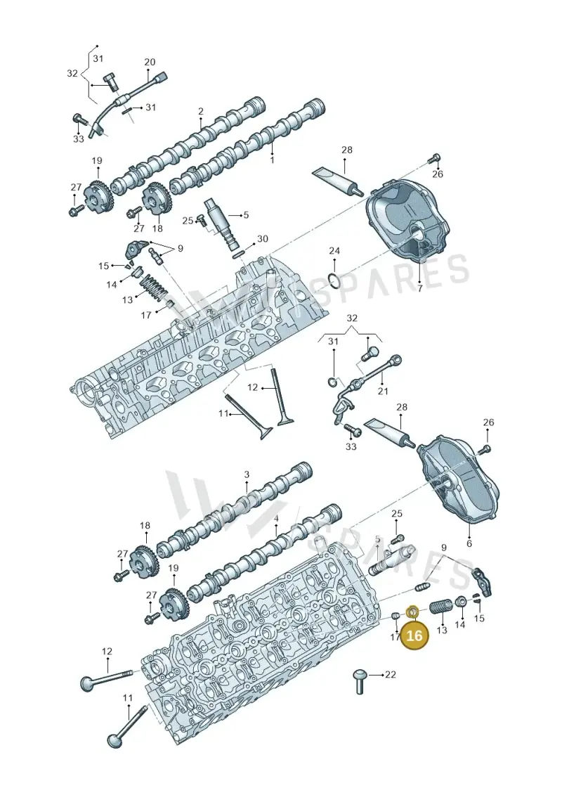 07L109629A Audi Valve Spring Retainer