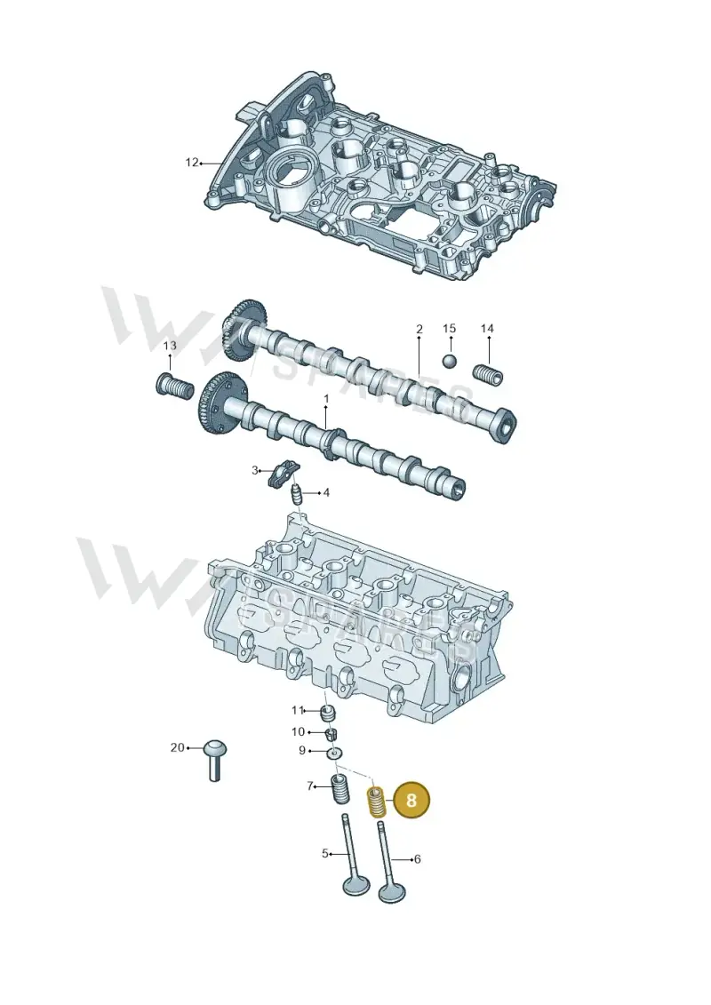 07L109629F Audi Valve Spring Retainer