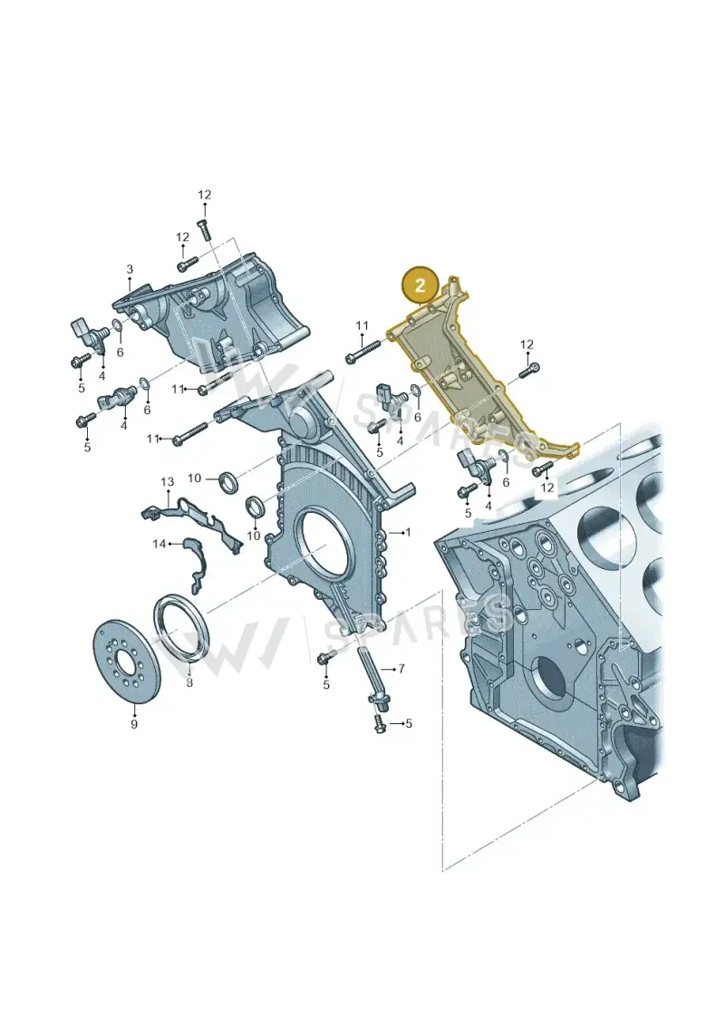 07P109122C Audi Timing Cover