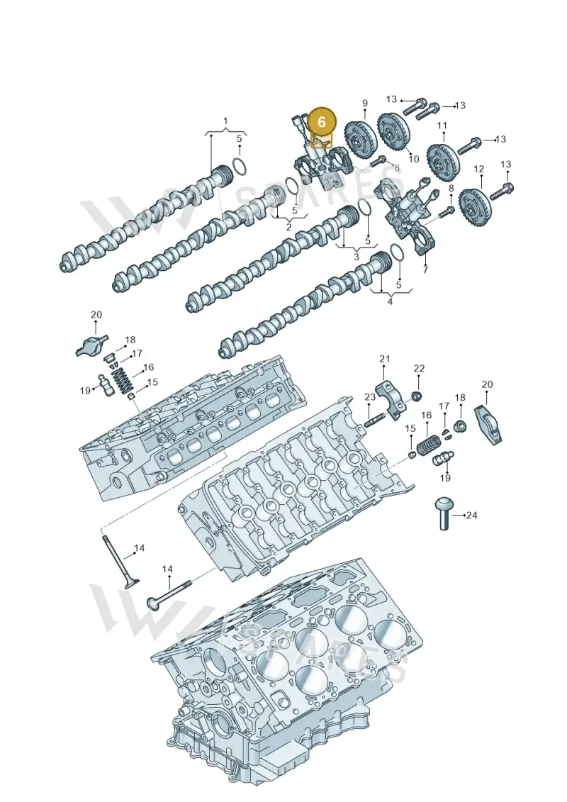 07P109210C Audi Camshaft Housing